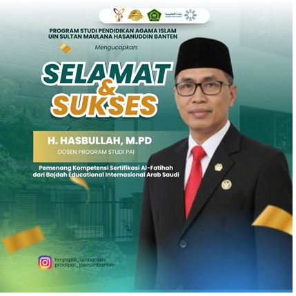 Kepala Laboratorium Agama FTK UIN Banten Raih Juara Kompetisi Sertifikasi Membaca Al-Fatihah Internasional Kepala Laboratorium Agama FTK UIN Banten Raih Juara Kompetisi Sertifikasi Membaca Al-Fatihah Internasional